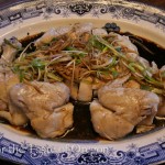 Ginger-Poached Chicken Bathed in Soy and Shanxi Vinegar with Scallions and Ginger