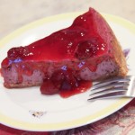 Cherrylicious cheesecake with graham cracker crust