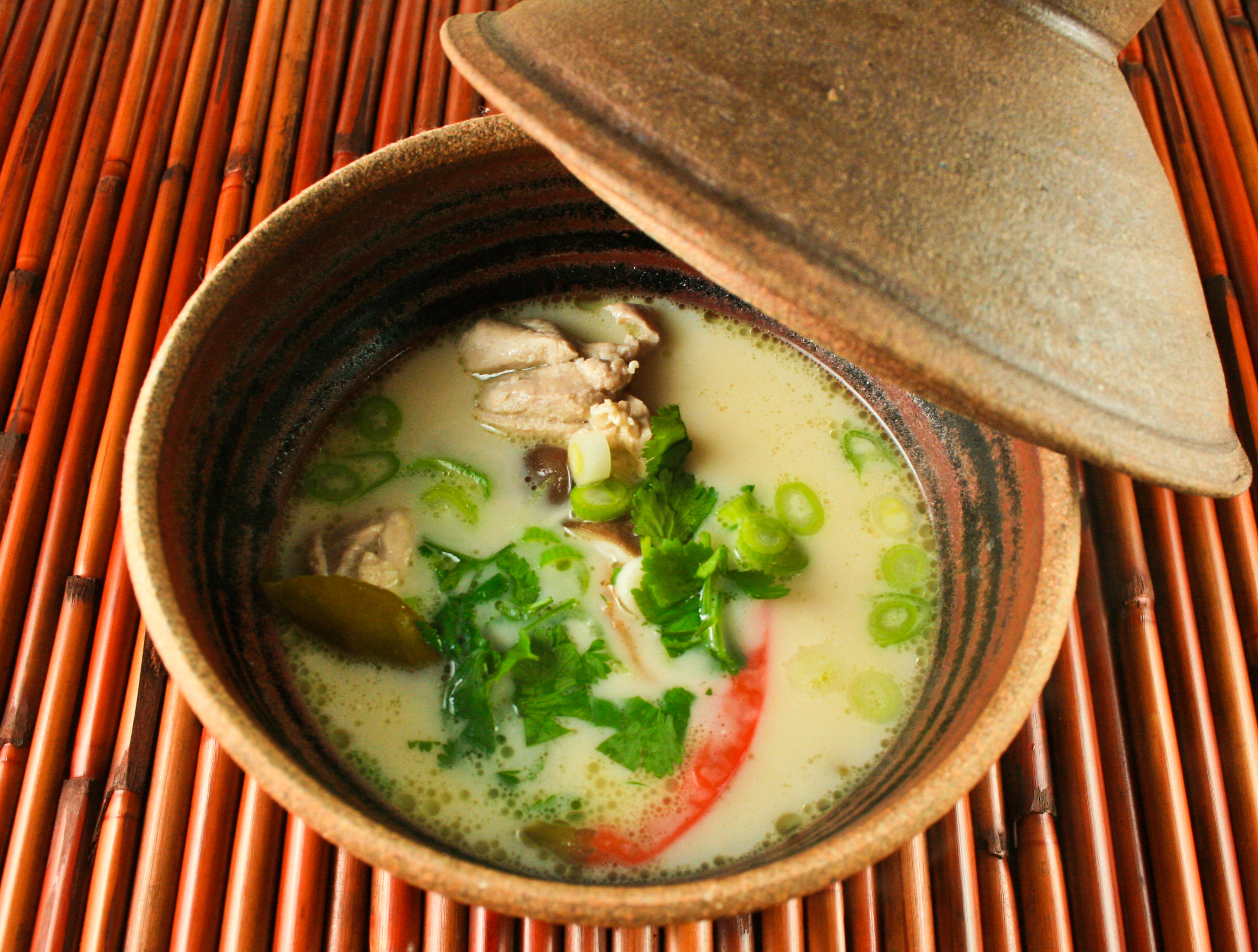 Tom Kha Gai — Hot and Sour Chicken Soup with Galangal and Lemon Grass