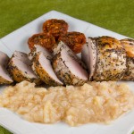 Congress Gives Pork a Bad Rap — Sage and Rosemary-crusted Roast Pork Tenderloin with Pear Ginger Compote 