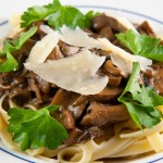 Linguini with Doppelbock Wild Mushroom Sauce