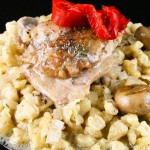 Coq au Riesling with Hazelnut Spaetzle