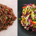 Bhutanese Red Rice Salad and a Spicy Asian Red Chile and Pecan Slaw