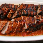 Guava-glazed Grilled Pork Tenderloin with Habañero Orange Mojo