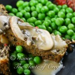 Lentil and Wild Rice Loaf with Dragonwagon’s Mushroom-Miso-Mustard Gravy