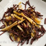 Garlic-tossed Sweet Potato and Beet Fries— Fall’s Sweet Treat