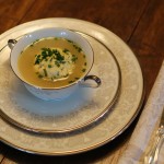 Chicken Soup with Leek and Chive Matzo Balls