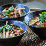 Chicken and Tortilla Soup with Roasted Chiles and Salsa Verde