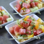 Watermelon and Heirloom Tomato Salad: best of both worlds