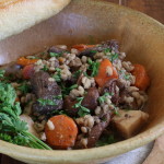 Using goose in a stew with barley, carrots, chanterelles and celery root makes a hearty winter dish.